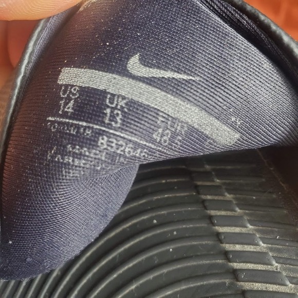 Nike Mens Slides Black Sandals Size 14 Comfort Slip-On Footwear‎ - Picture 2 of 13